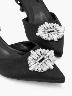 Graceland Zwarte Slingback Steentjes-Dames Pumps