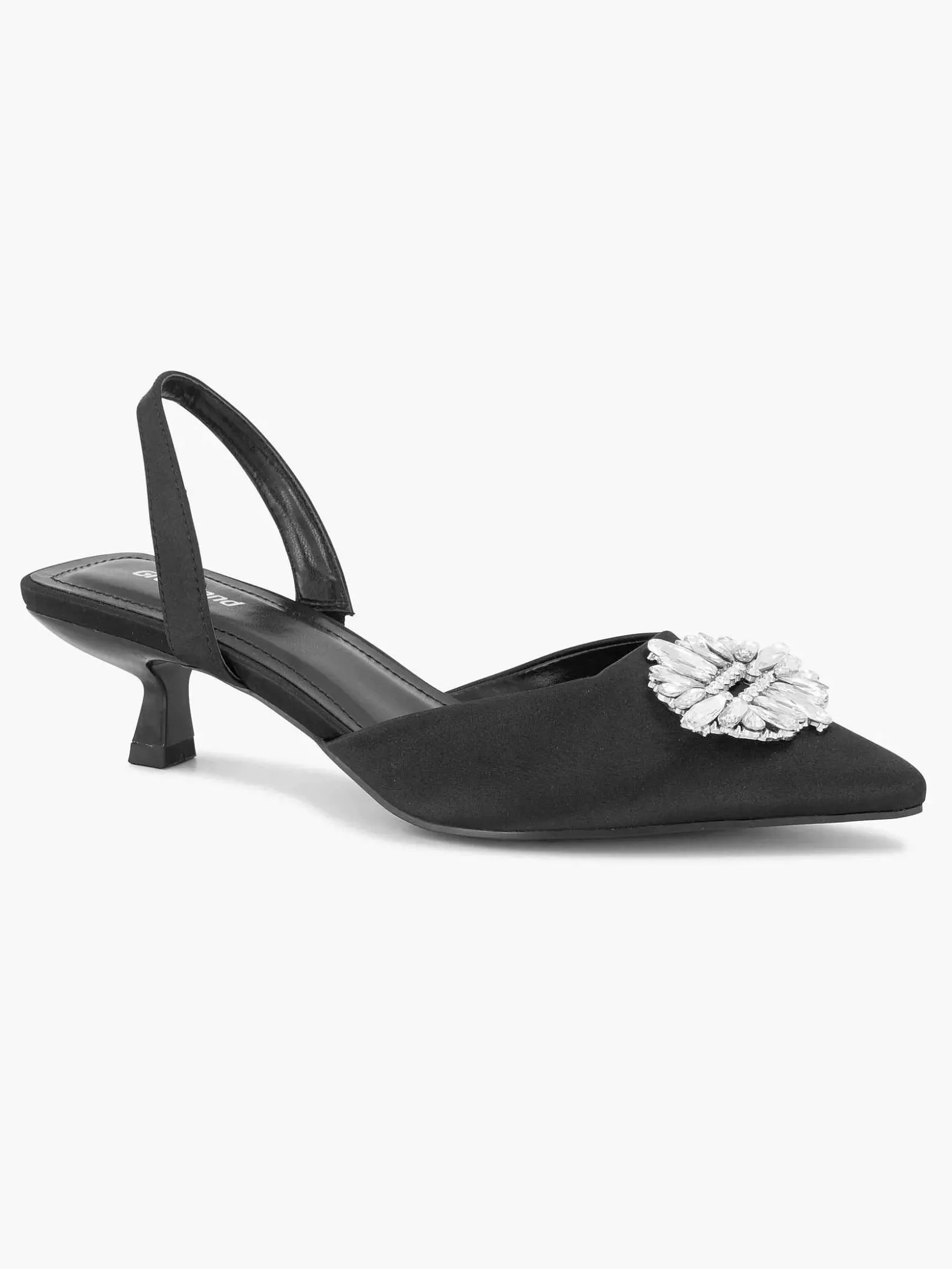 Graceland Zwarte Slingback Steentjes-Dames Pumps