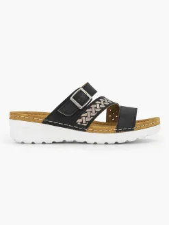 Easy Street Zwarte Slipper-Dames Slippers