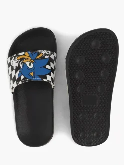 Sonic Zwarte Slipper-Kinderen Jongensschoenen