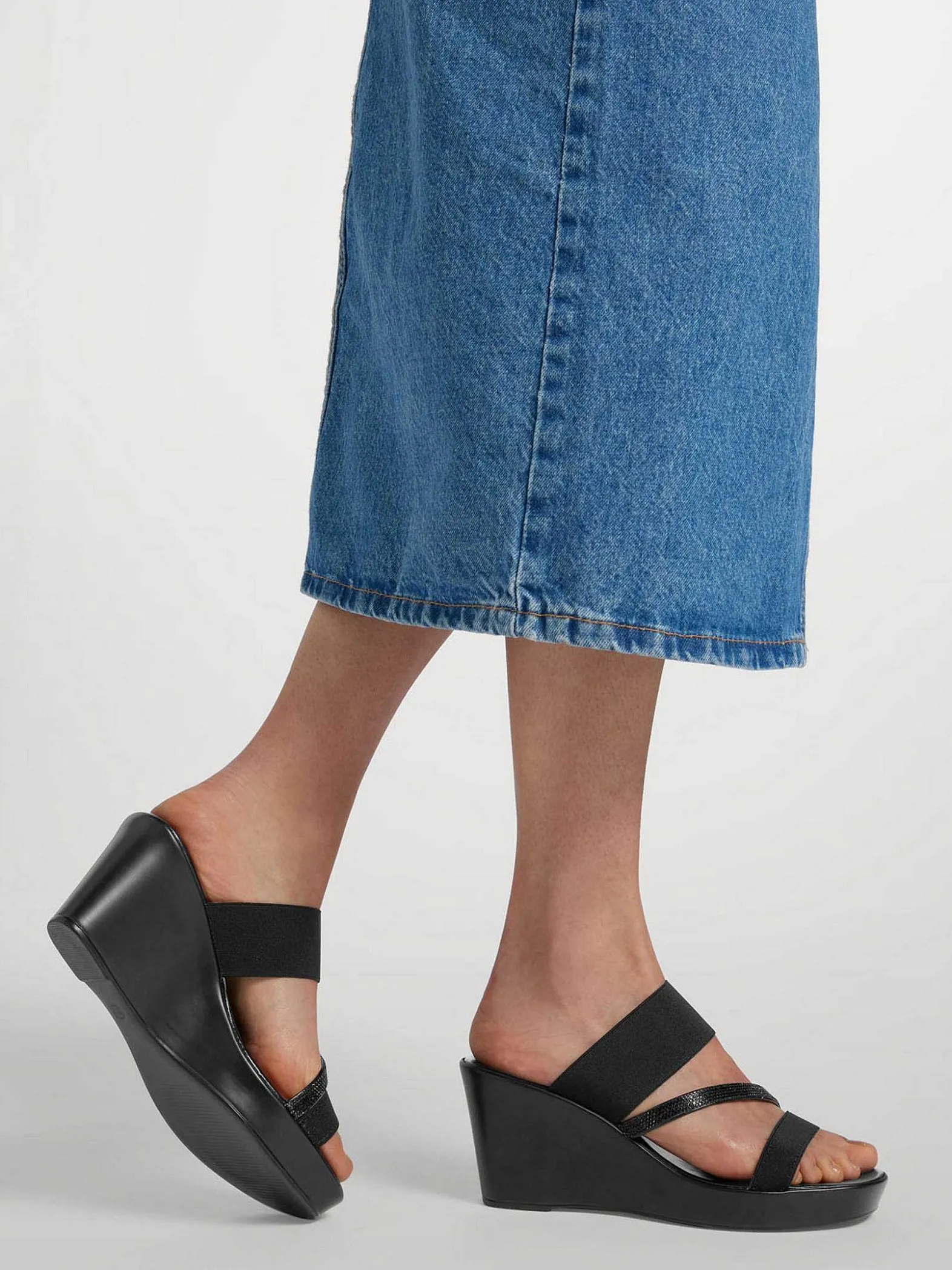 Graceland Zwarte Slipper Sleehak-Dames Sandalen