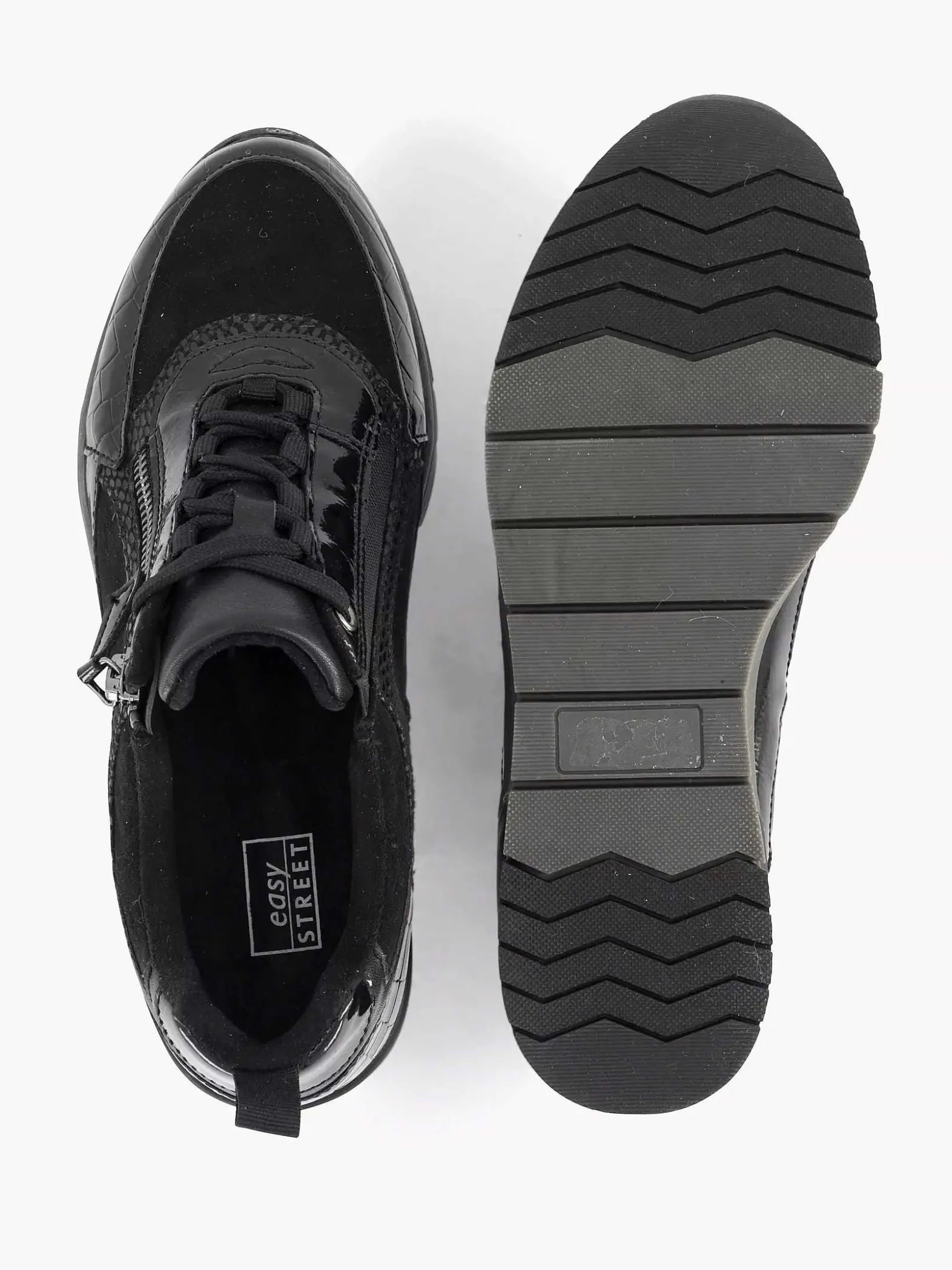 Easy Street Zwarte Sneaker-Dames Comfort Schoenen