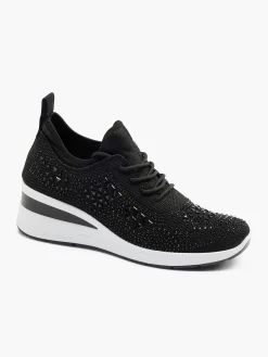 Graceland Zwarte Sneaker Steentjes-Dames Sneakers