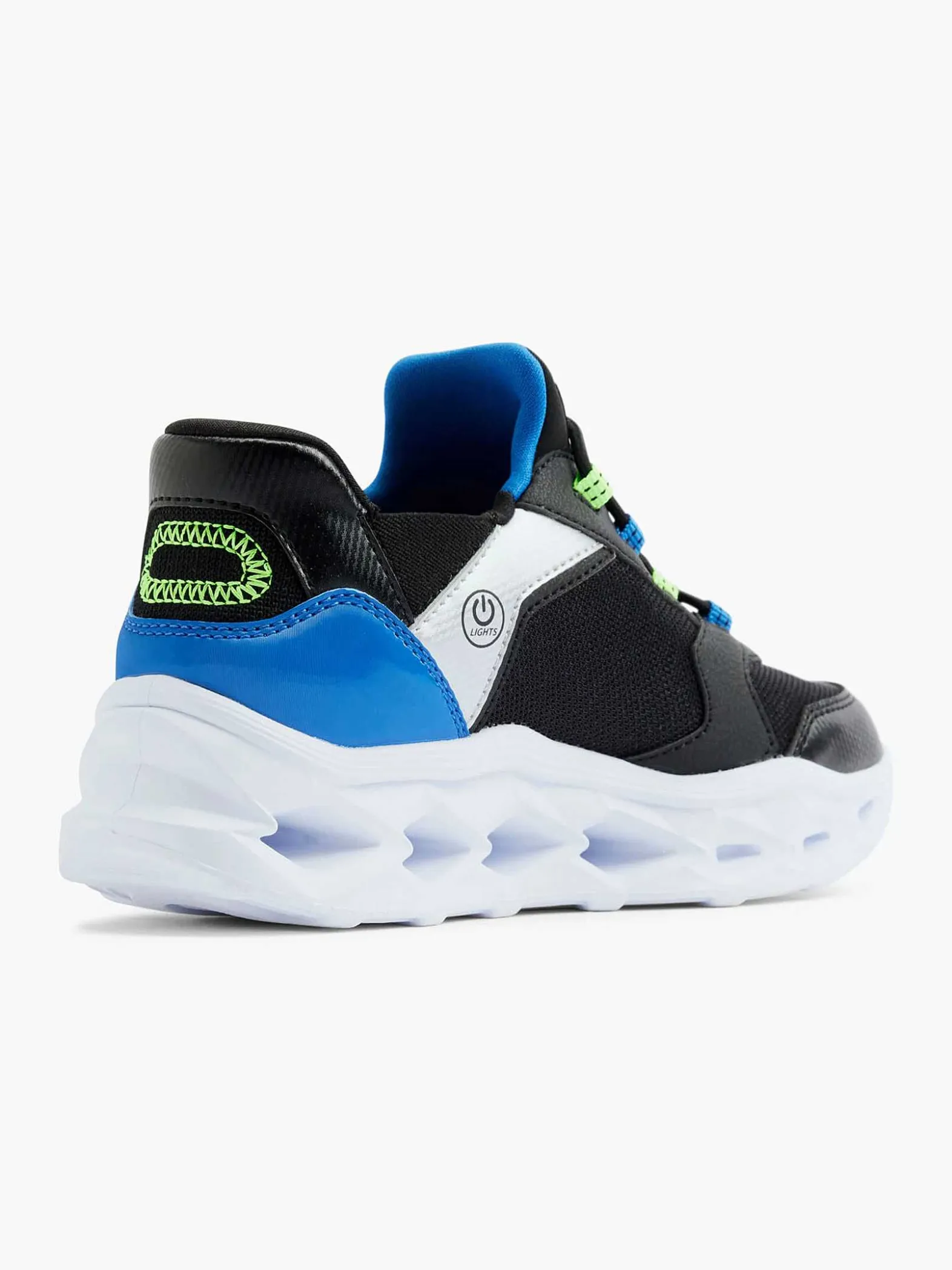 Skechers Zwarte Sneaker Swift Fit - Hands Free Lichtjes-Kinderen Babyschoenen