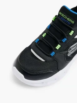 Skechers Zwarte Sneaker Swift Fit - Hands Free Lichtjes-Kinderen Babyschoenen