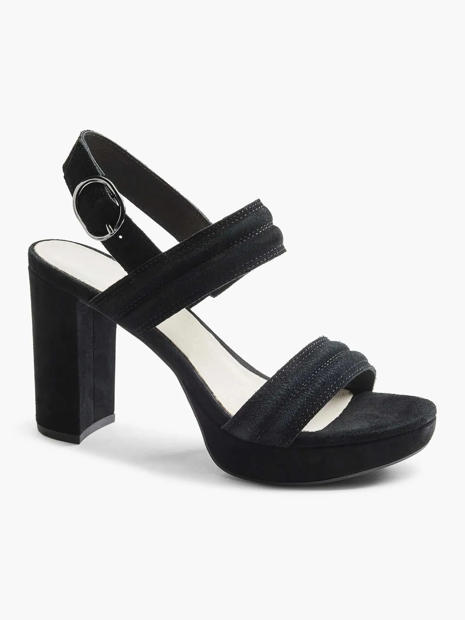 5th Avenue Zwarte Suede Sandalette-Dames Sandalen