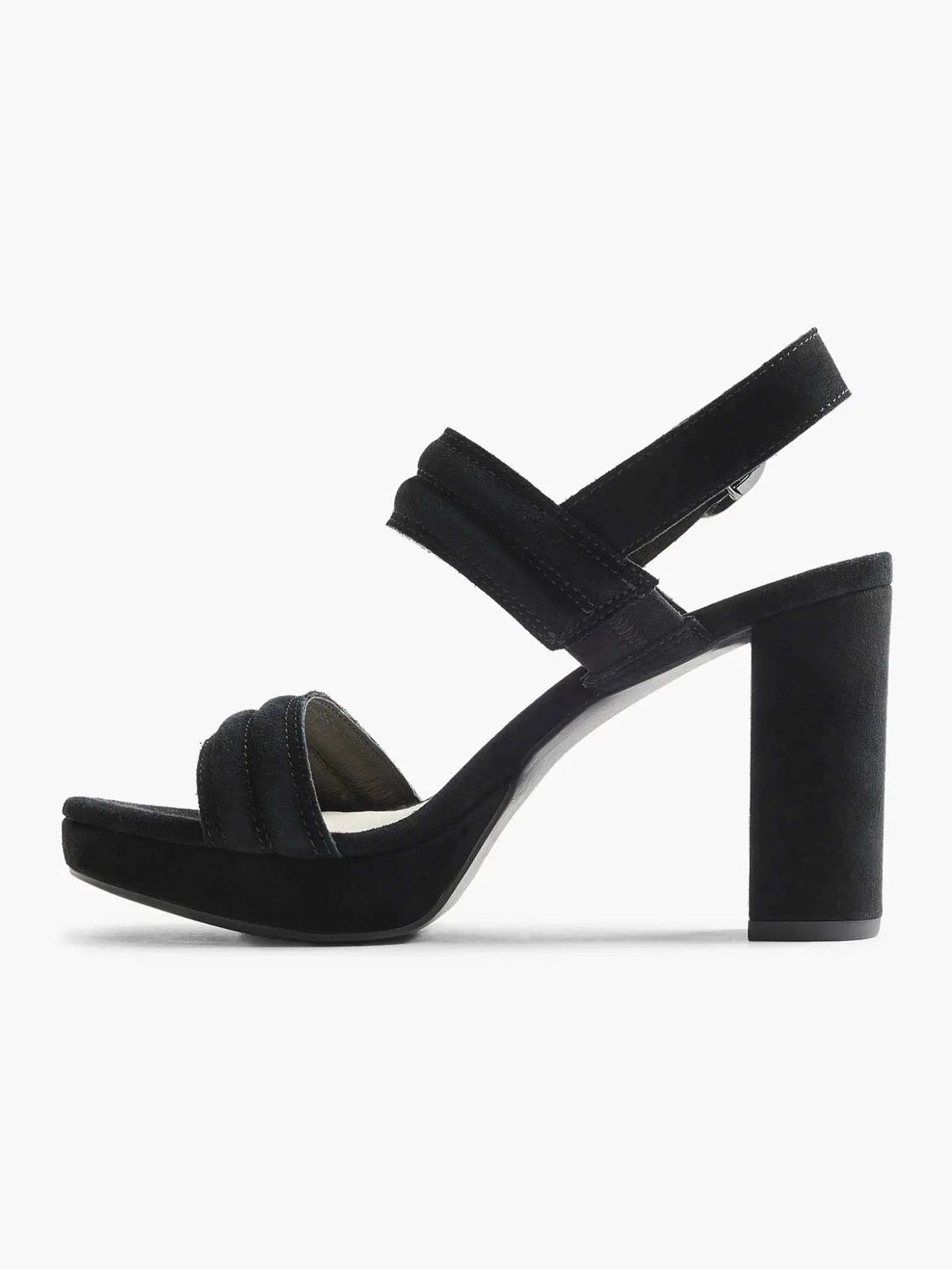 5th Avenue Zwarte Suede Sandalette-Dames Sandalen