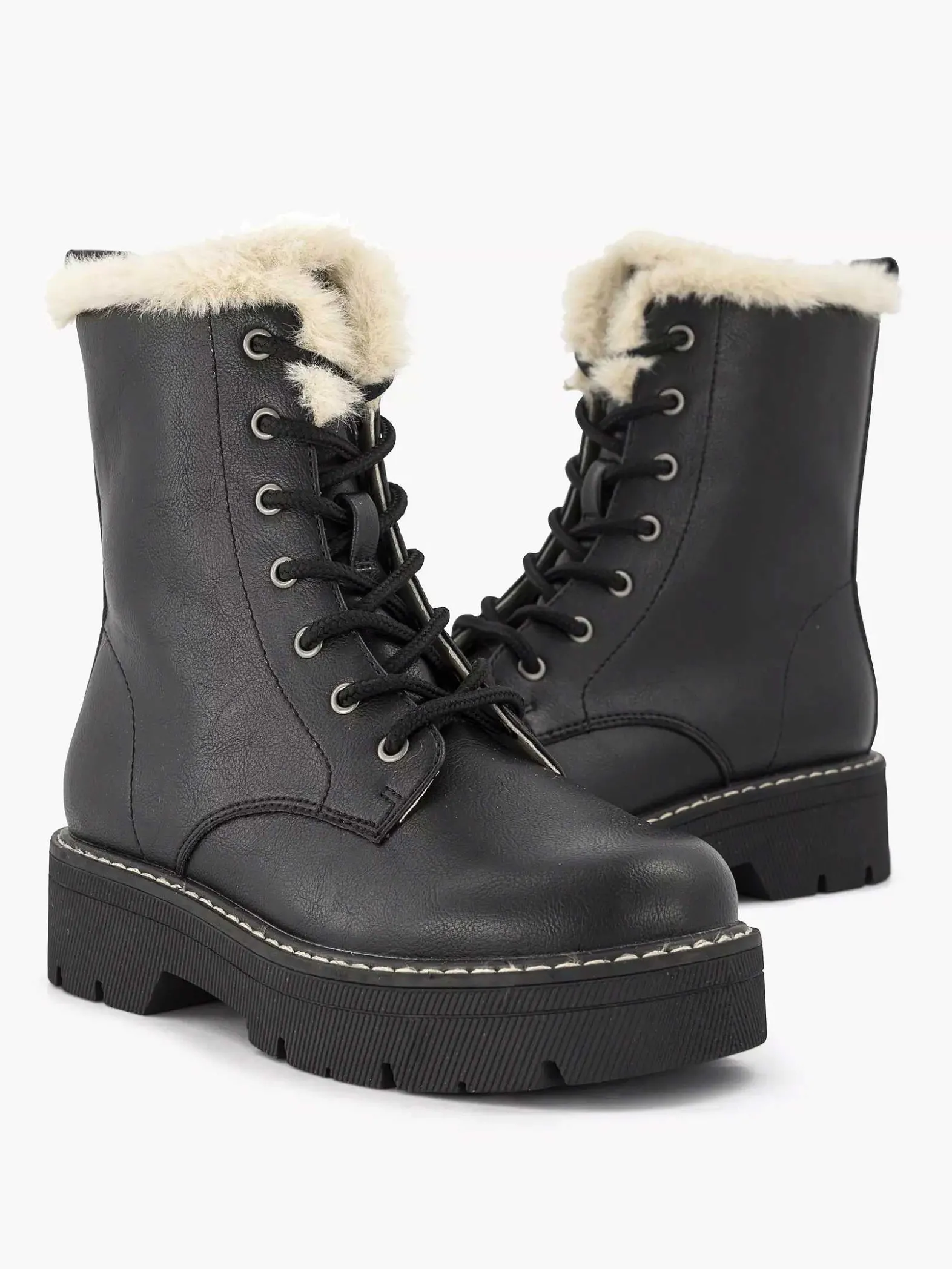 Oxmox Zwarte Veterboot-Kinderen Babyschoenen