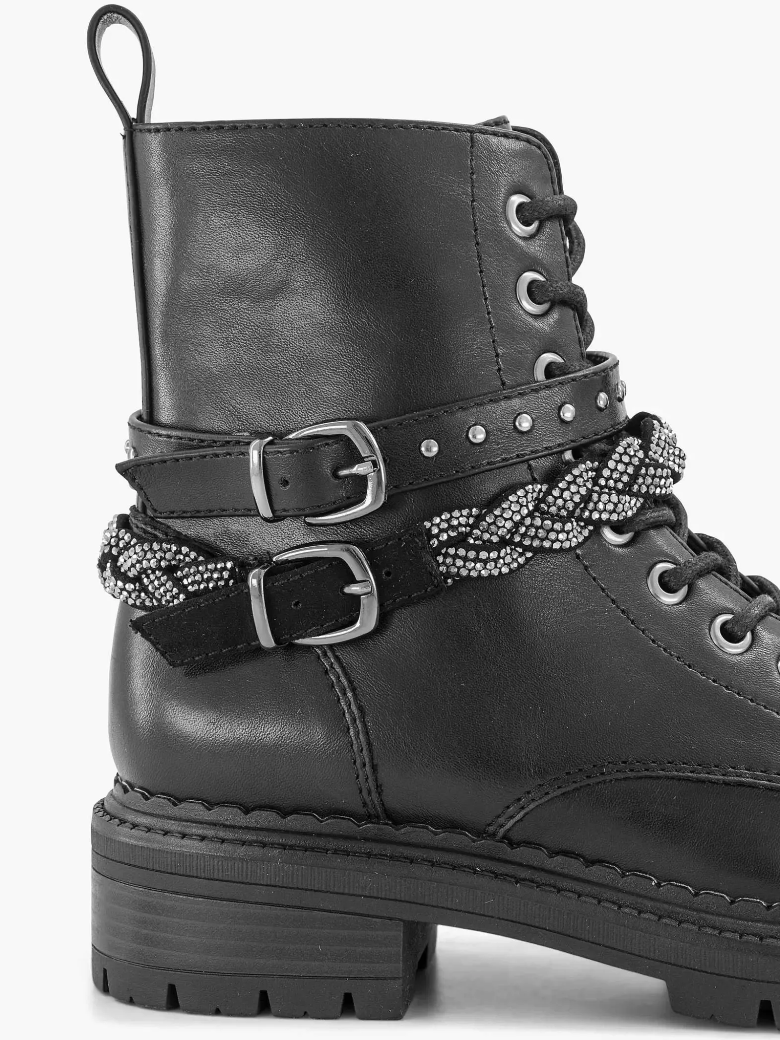 Graceland Zwarte Veterboot-Dames Enkellaarzen & Boots