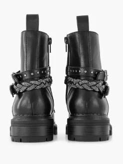 Graceland Zwarte Veterboot-Dames Enkellaarzen & Boots
