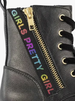 Graceland Zwarte Veterboot-Kinderen Jongensschoenen
