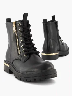 Graceland Zwarte Veterboot-Kinderen Jongensschoenen