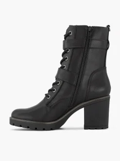 Graceland Zwarte Veterboot Hak-Dames Enkellaarzen & Boots