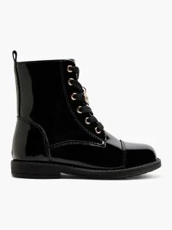 Graceland Zwarte Veterboot Lak-Kinderen Jongensschoenen