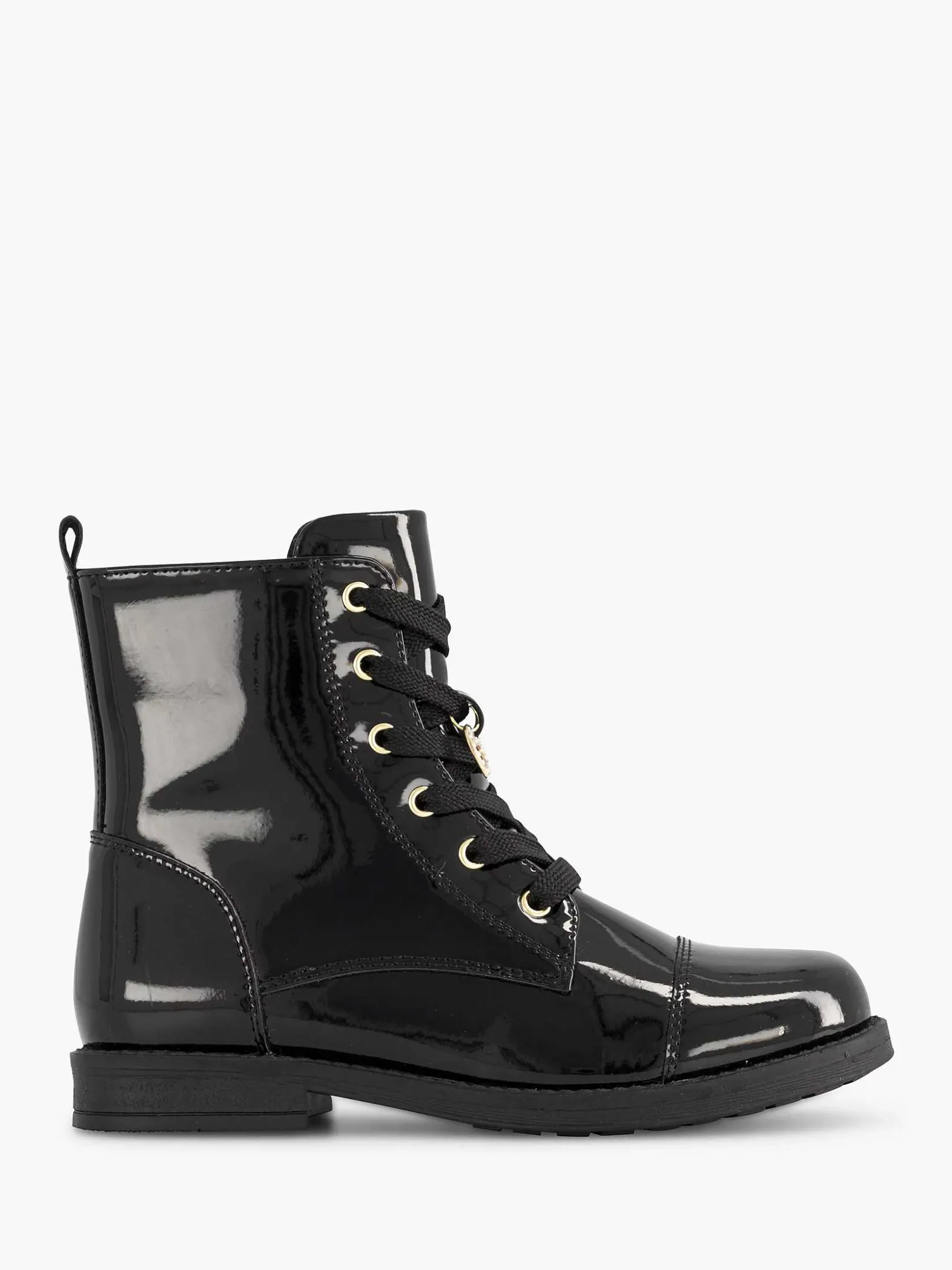 Graceland Zwarte Veterboot Lak-Kinderen Jongensschoenen