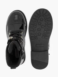 Graceland Zwarte Veterboot Lak-Kinderen Jongensschoenen