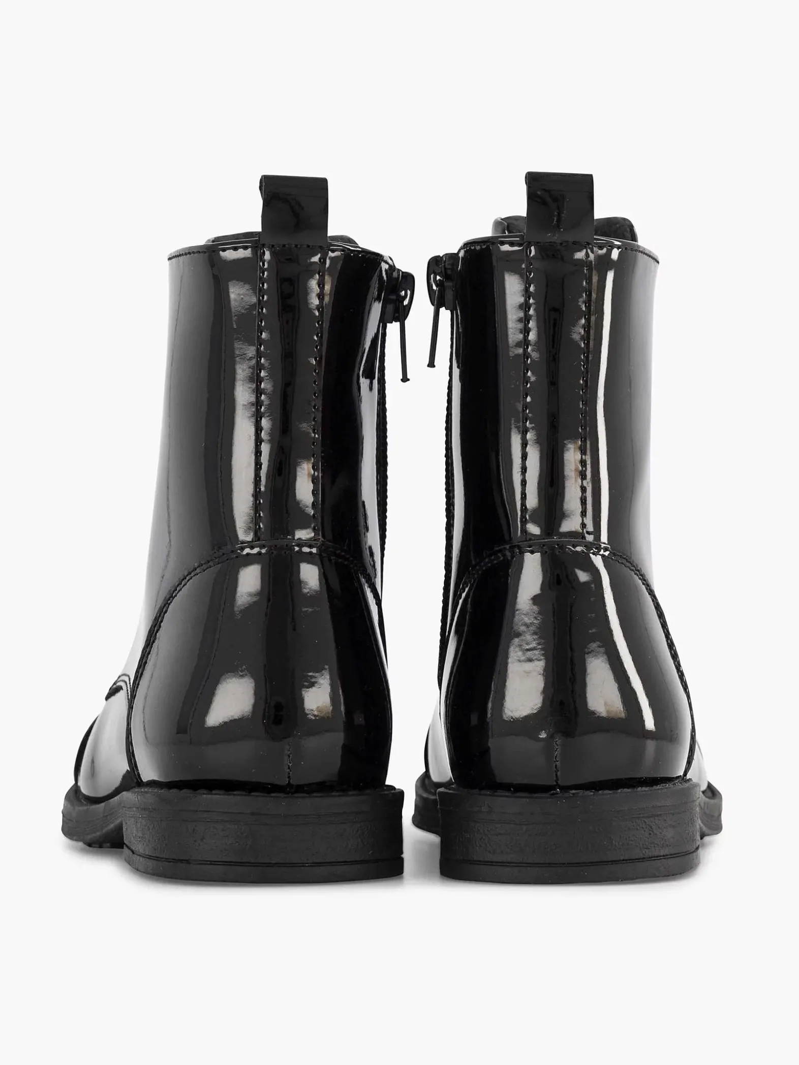 Graceland Zwarte Veterboot Lak-Kinderen Jongensschoenen