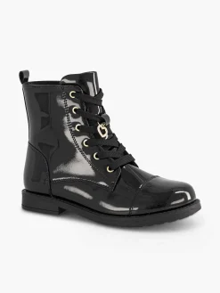 Graceland Zwarte Veterboot Lak-Kinderen Jongensschoenen