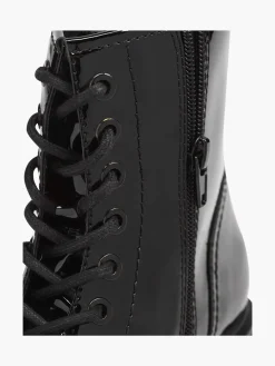 Graceland Zwarte Veterboot Lak-Dames Enkellaarzen & Boots