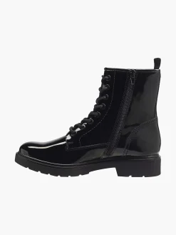 Graceland Zwarte Veterboot Lak-Dames Enkellaarzen & Boots