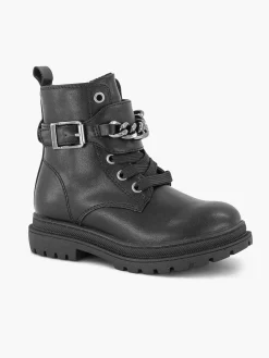 Oxmox Zwarte Veterboot Sierketting, Offline Ivm Klachten (Laura)-Kinderen Jongensschoenen