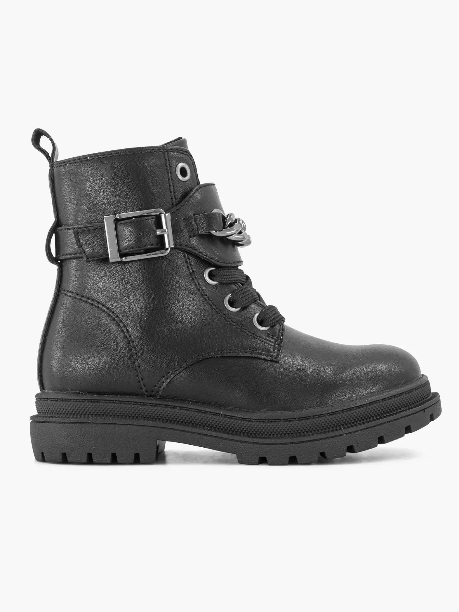 Oxmox Zwarte Veterboot Sierketting, Offline Ivm Klachten (Laura)-Kinderen Jongensschoenen