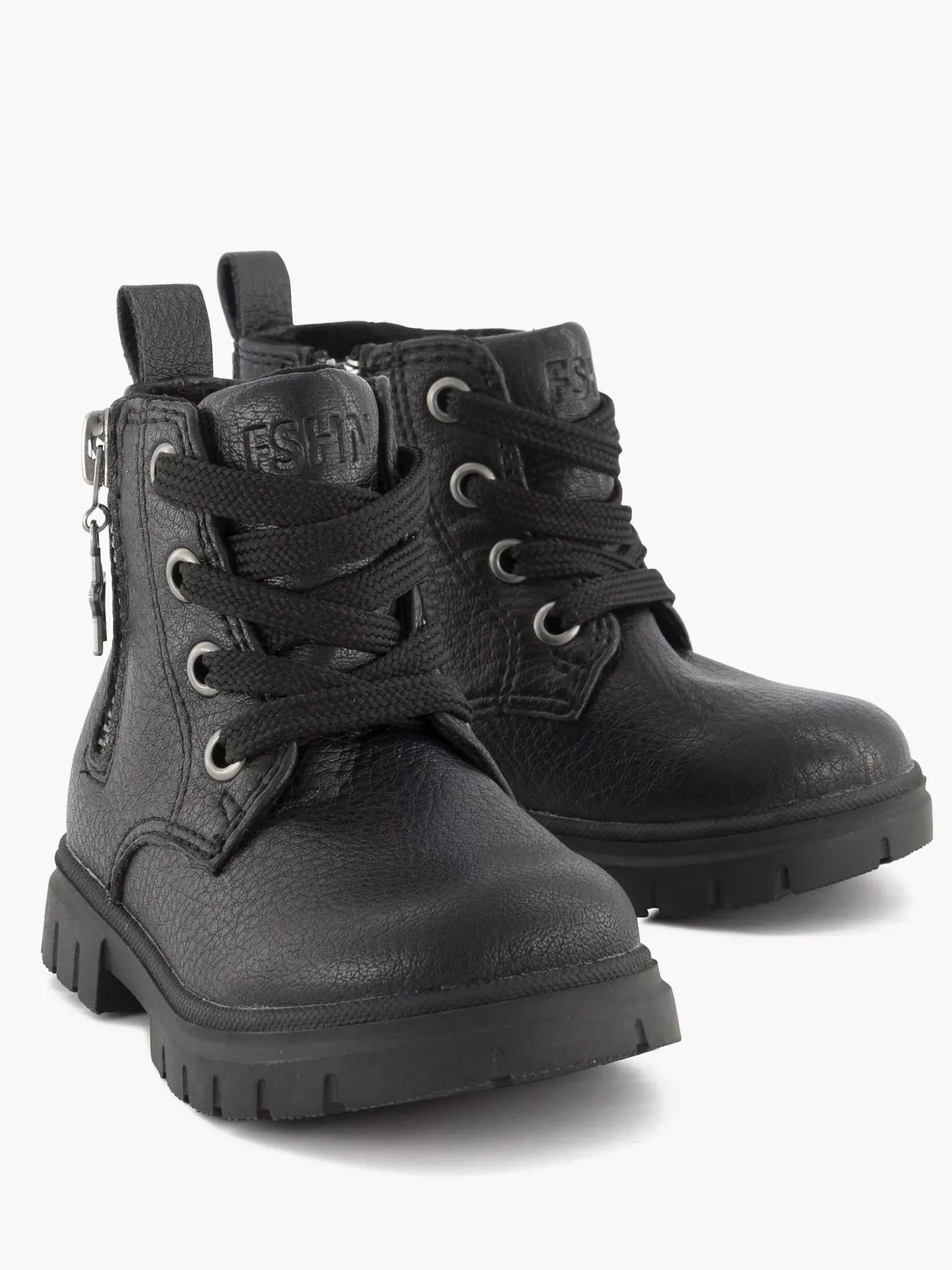 Graceland Zwarte Veterboot Sterretje-Kinderen Jongensschoenen