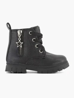 Graceland Zwarte Veterboot Sterretje-Kinderen Jongensschoenen