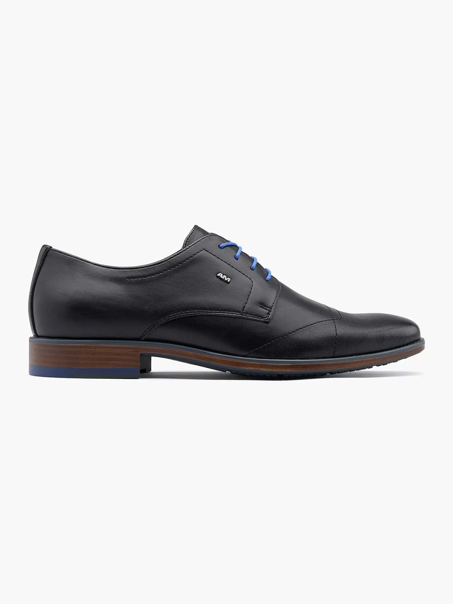 AM SHOE Zwarte Veterschoen-Heren Geklede Schoenen